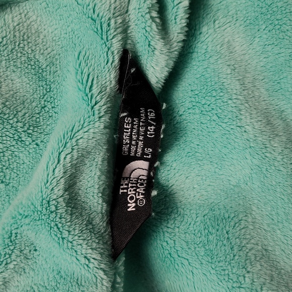 The North Face Mint Green And Gray Light Jacket Fleece Lined Girls Large 14/16 - Picture 12 of 14